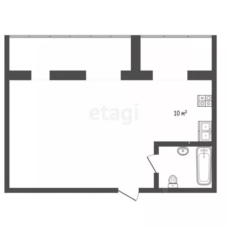 1-к кв. Крым, Бахчисарай ул. Грузинова, 61 (41.4 м) - Фото 2