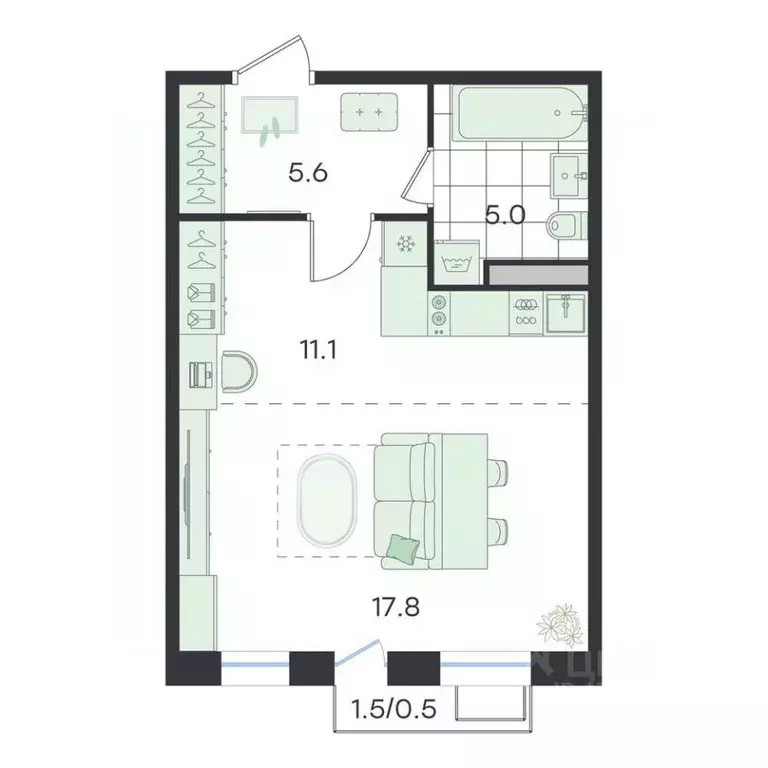 Студия Московская область, Раменский муниципальный округ, Ильинский ... - Фото 1