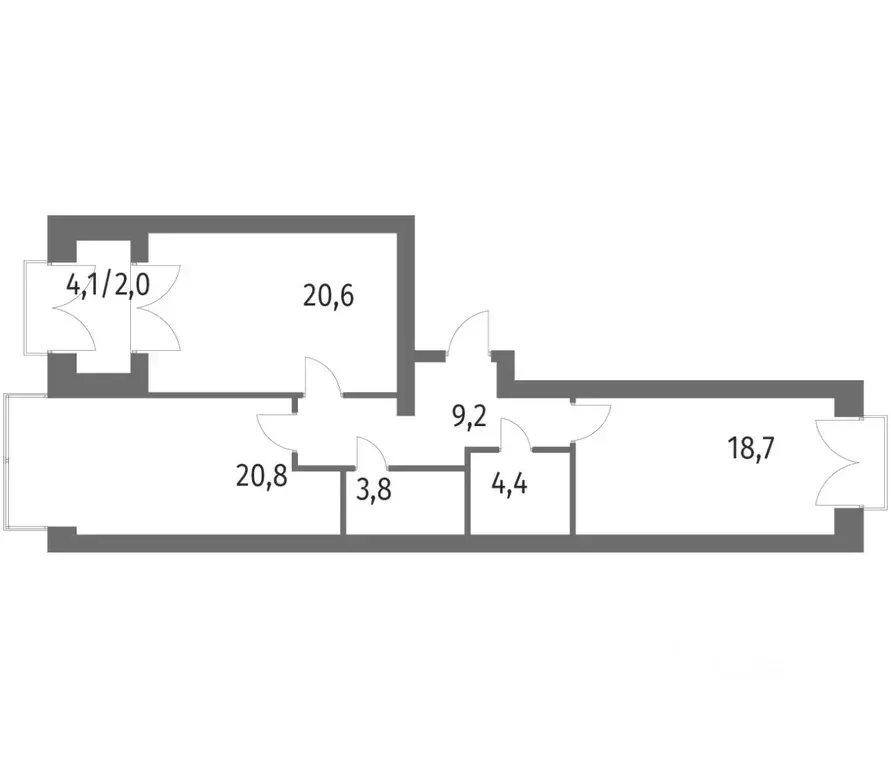 2-к кв. Санкт-Петербург ул. Академика Константинова, 1к1 (79.6 м) - Фото 0