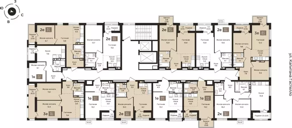 2-к кв. Пермский край, Пермь ул. Капитана Гастелло, 21 (52.0 м) - Фото 2