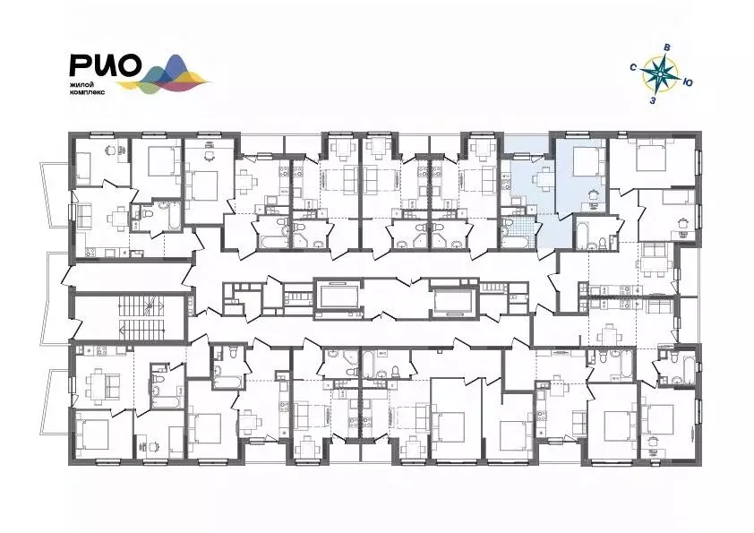 1-к кв. Удмуртия, Ижевск Воткинский жилрайон, Рио жилой комплекс, 2 ... - Фото 2