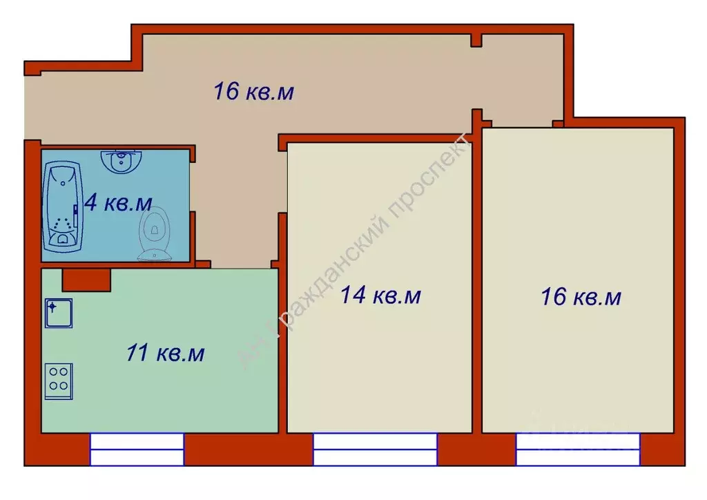 2-к кв. Ленинградская область, Шлиссельбург Кировский район, ул. ... - Фото 1