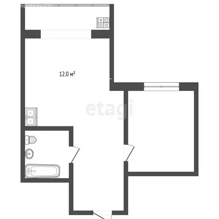 1-комнатная квартира: Нальчик, улица Чернышевского, 276 (30 м) - Фото 0