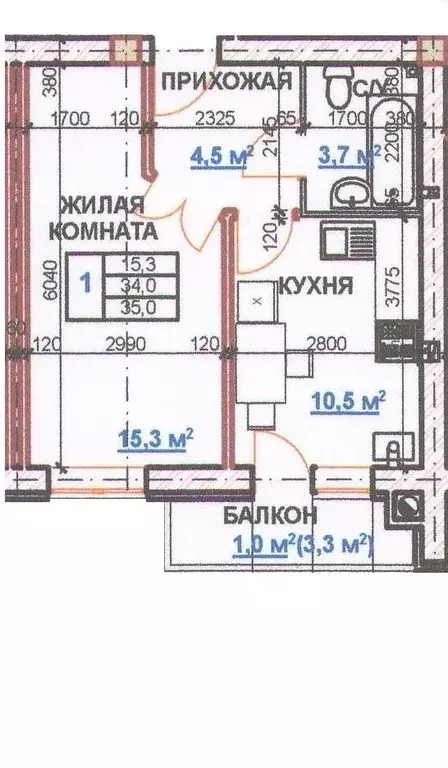 1-к кв. Ставропольский край, Ессентуки ул. Очаровательная, 16 (34.0 м) - Фото 1