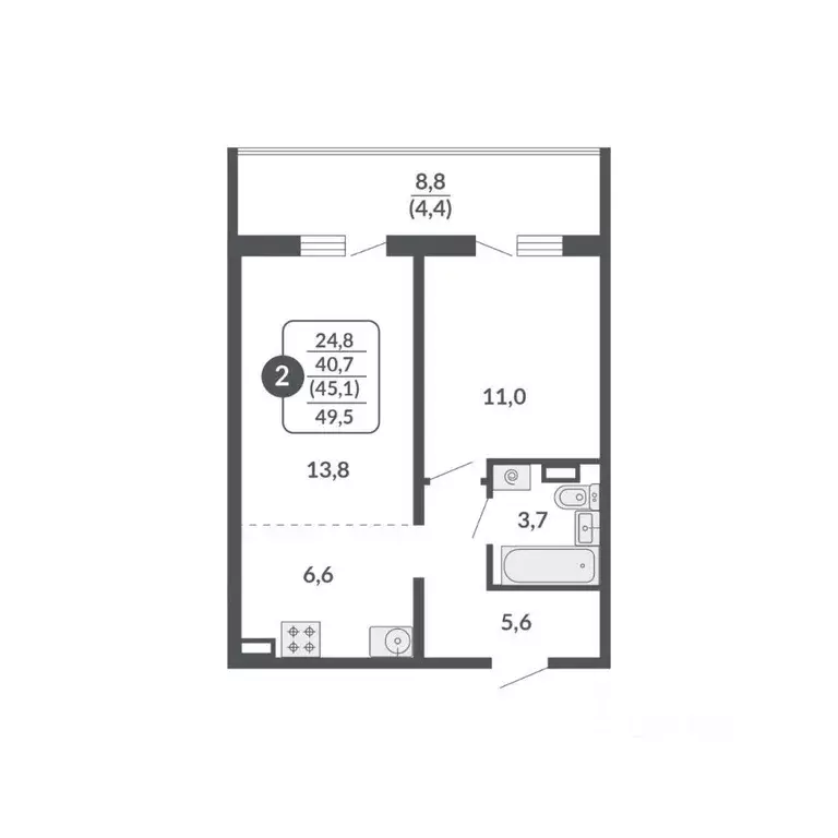 2-к кв. Кировская область, Киров ул. Крупской, 12 (40.6 м) - Фото 1