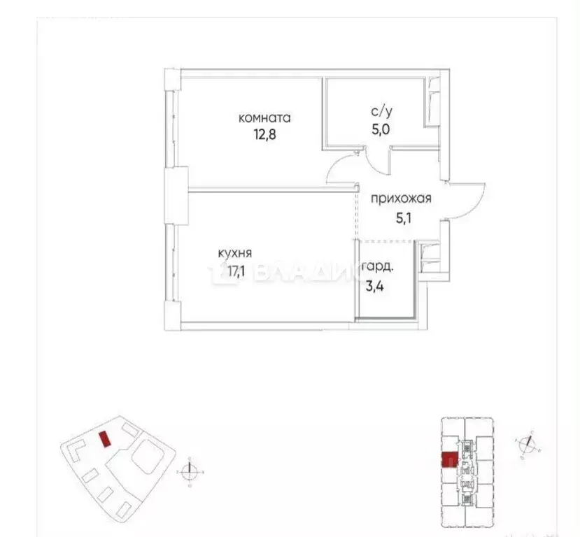 1-комнатная квартира: Москва, улица Нижние Мнёвники, 16к5 (43.4 м) - Фото 0