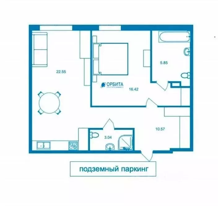 2-к кв. Тюменская область, Тюмень ул. 50 лет Октября, 63Г (58.0 м) - Фото 0