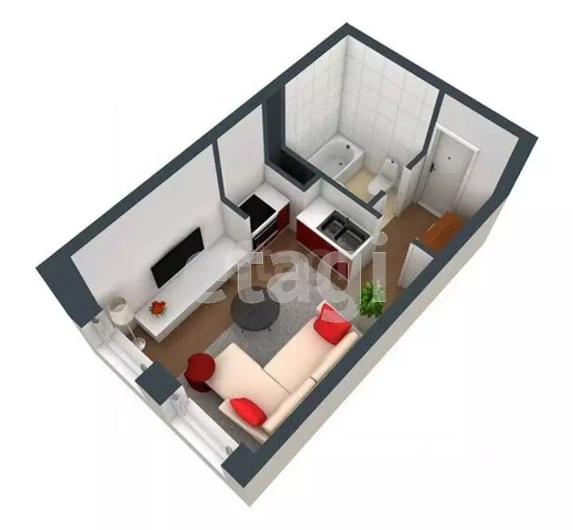 Студия Татарстан, Казань Актайская ул., 7А (14.0 м) - Фото 2