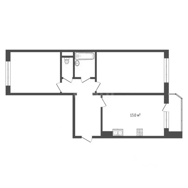 2-к кв. Тюменская область, Тюмень ул. Федюнинского, 62к1 (66.7 м) - Фото 0