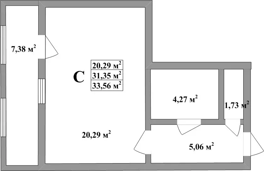 Продаётся квартира-студия, 33.9 м - Фото 0