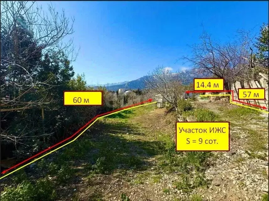 Участок в Крым, Ялта ул. Репина, 16А (9.0 сот.) - Фото 1