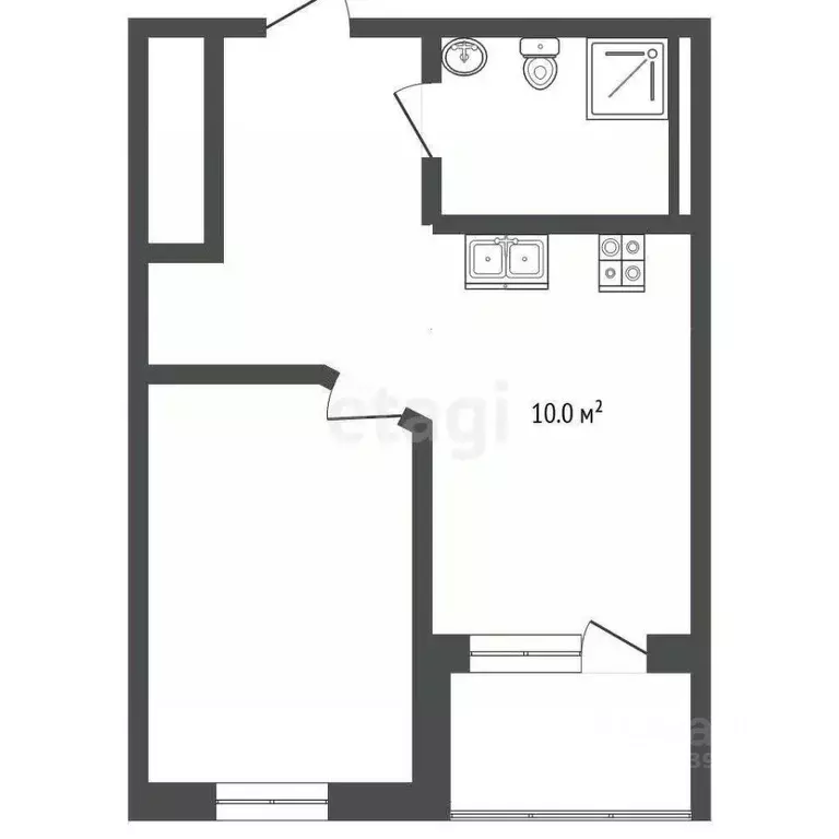 2-к кв. Крым, Ялта ул. Дражинского, 48 (45.0 м) - Фото 1