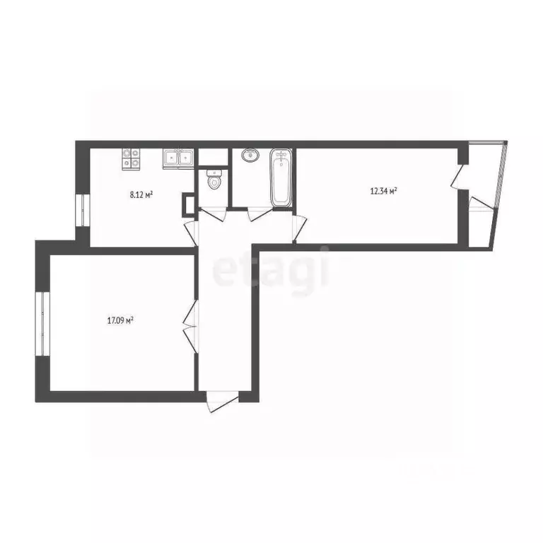 2-к кв. Москва ул. Академика Бакулева, 10 (51.4 м) - Фото 2