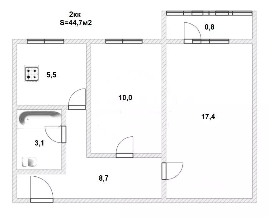 2-к кв. Калининградская область, Калининград Автомобильная ул., 15 ... - Фото 2