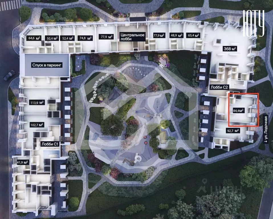 Помещение свободного назначения в Москва Юту жилой комплекс (84 м) - Фото 2