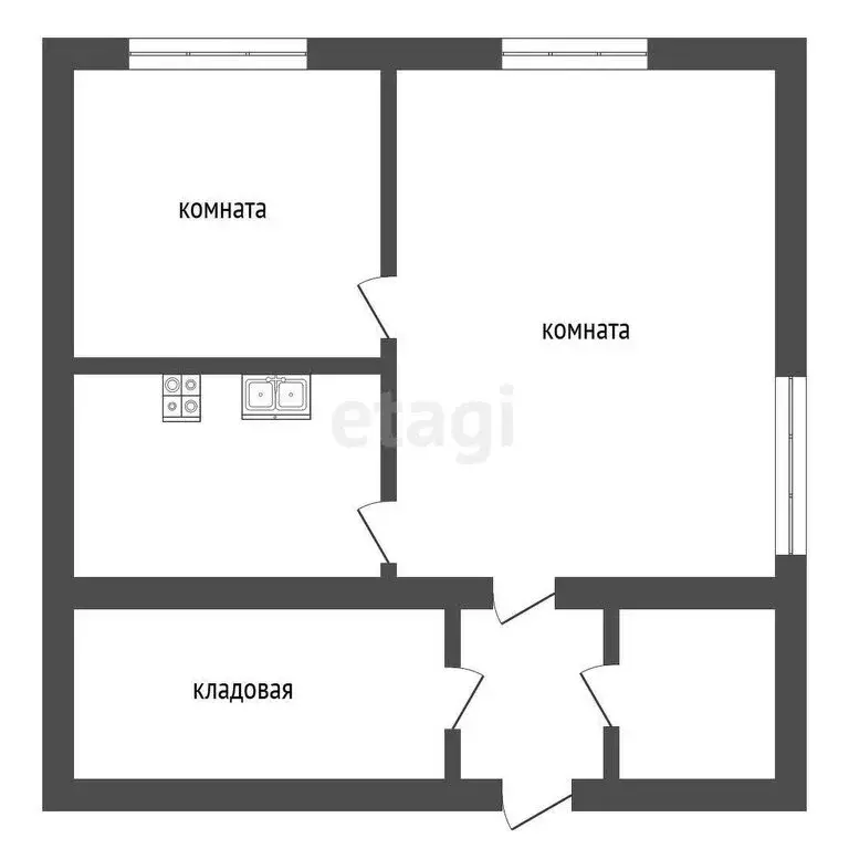 Дом в село Краснослободское, Комсомольская улица (34.3 м) - Фото 0