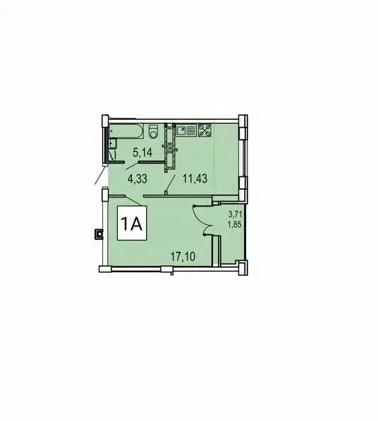 1-к кв. Воронежская область, Воронеж ул. Артамонова, 34Ж (39.76 м) - Фото 1