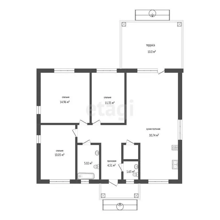 Дом в Миасс, улица Осипенко (99 м) - Фото 1