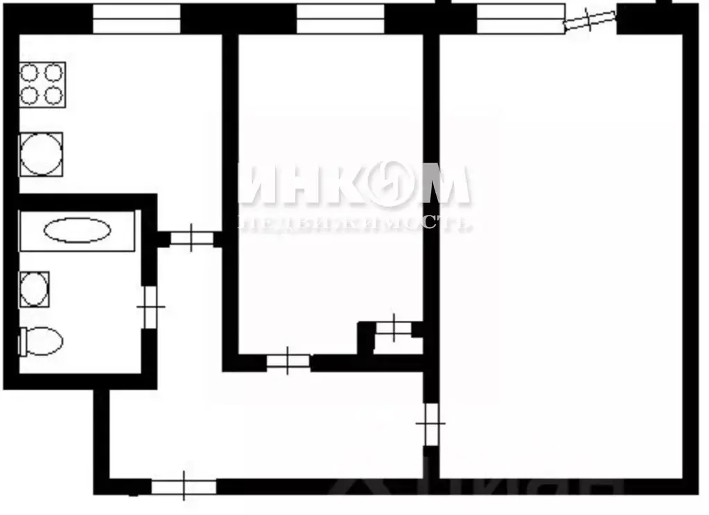 2-к кв. Москва Есенинский бул., 1/26К1 (44.0 м) - Фото 0