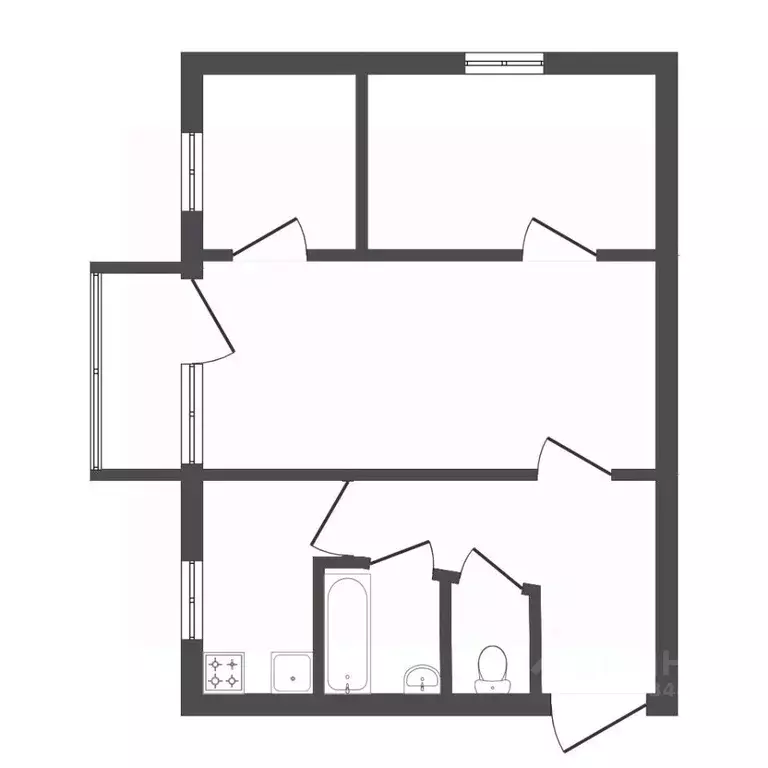 3-к кв. Тюменская область, Тюмень Профсоюзная ул., 79 (50.0 м) - Фото 1