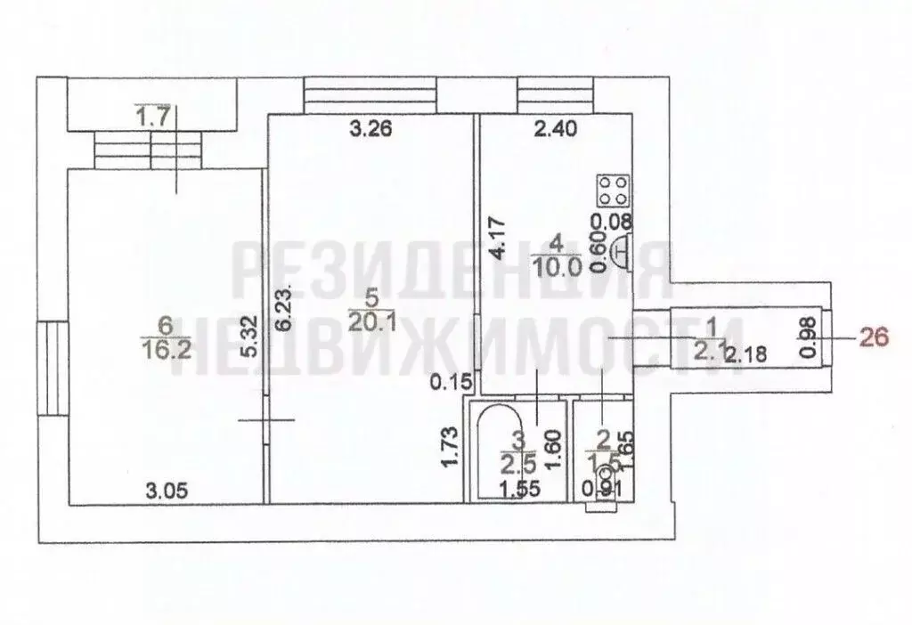 2-к кв. Самарская область, Самара ул. Советской Армии, 239 (52.4 м) - Фото 2