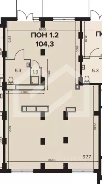 Помещение свободного назначения в Москва Ленинградское ш., 228к4 (104 ... - Фото 2