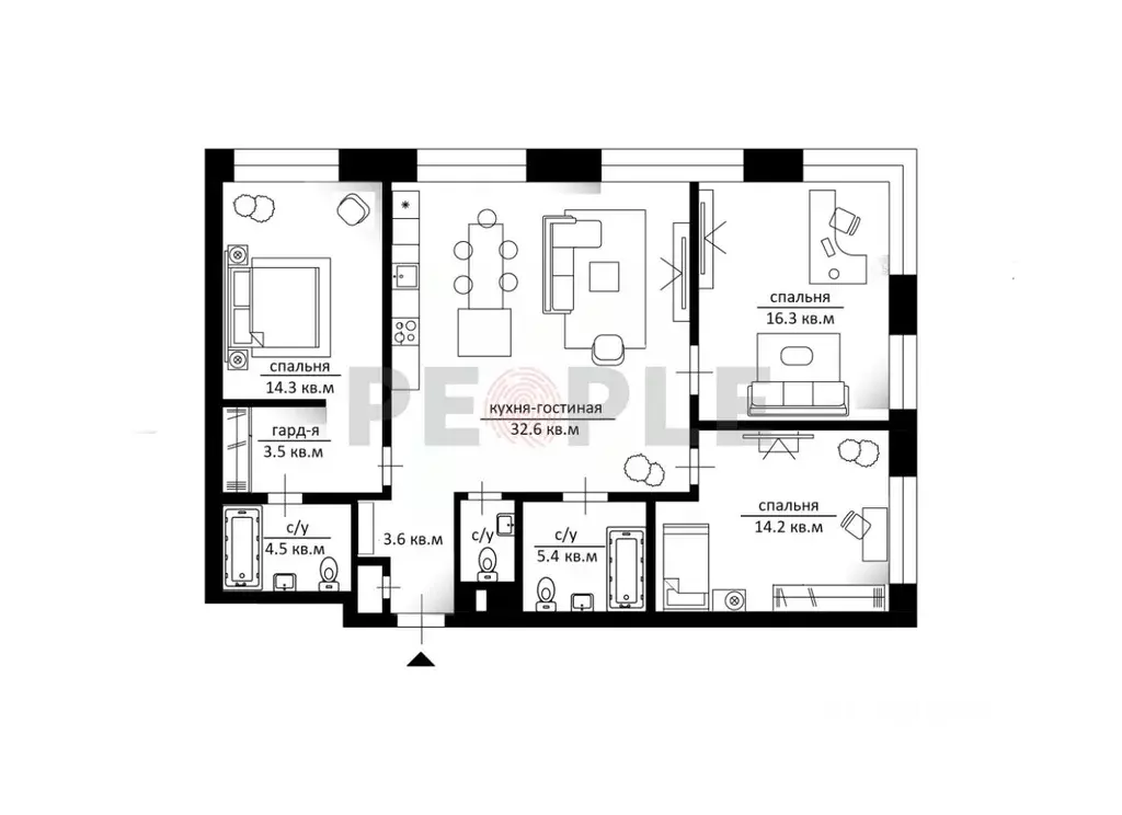 4-к кв. Москва просп. Генерала Дорохова, 39к2Г (96.2 м) - Фото 2
