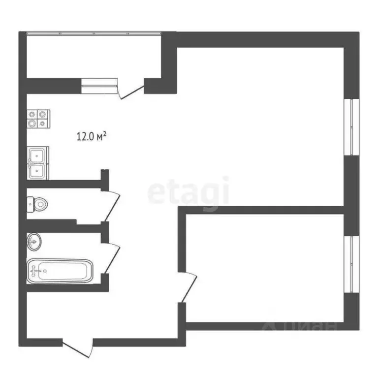 1-к кв. Калужская область, Калуга ул. Хорошая, 6 (59.8 м) - Фото 2