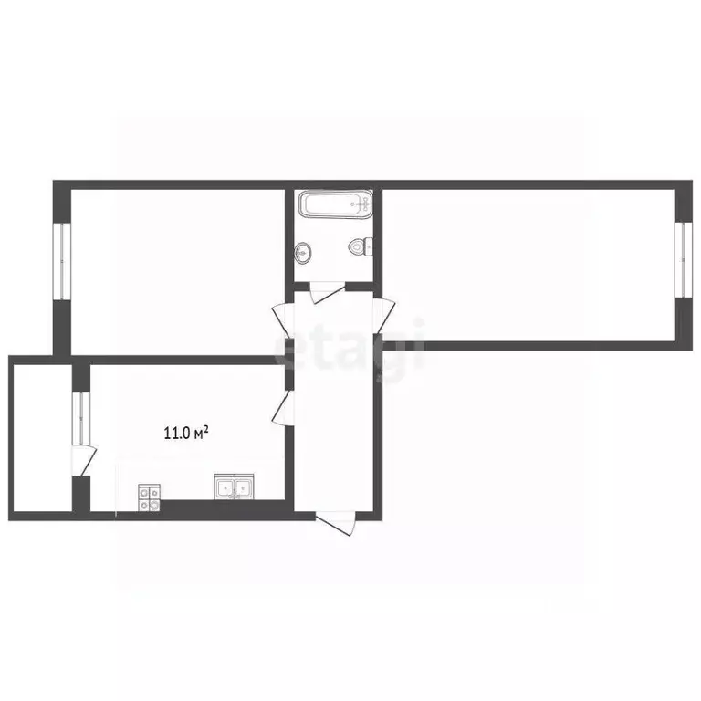 2-к кв. Калининградская область, Зеленоградск ул. Автомобилистов, 3 ... - Фото 2