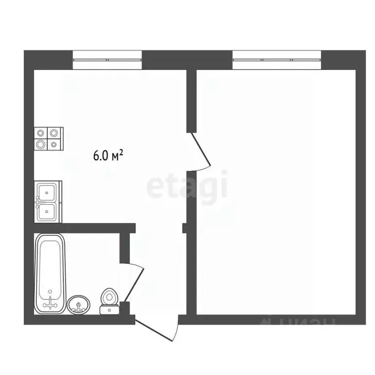 1-к кв. Забайкальский край, Чита Смоленская ул., 108 (32.0 м) - Фото 2