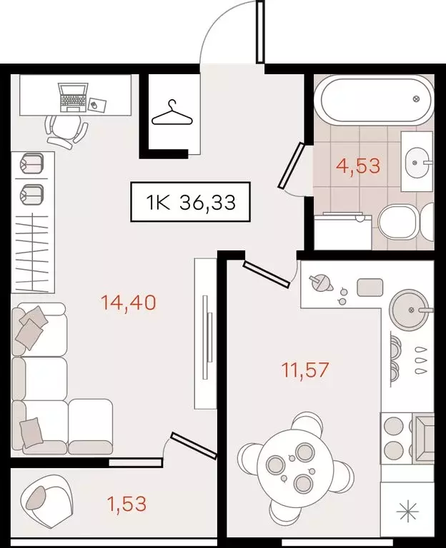 1-комнатная квартира: Динской район, Южно-Кубанское сельское ... - Фото 1