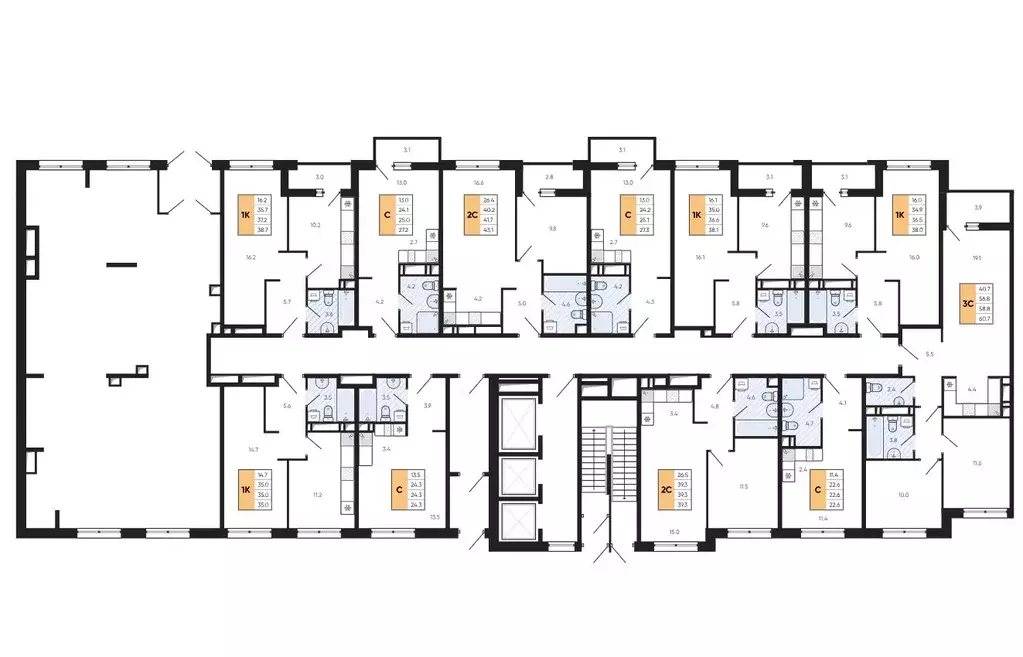 2-к кв. Приморский край, Владивосток ул. Расула Гамзатова, 7к2 (43.1 ... - Фото 1