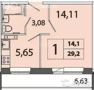 1-комнатная квартира: Томск, Ленская улица, 16 (25.8 м) - Фото 0