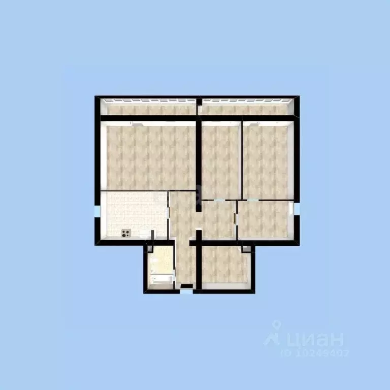 3-к кв. Башкортостан, Уфа Владивостокская ул., 11/1 (112.2 м) - Фото 1