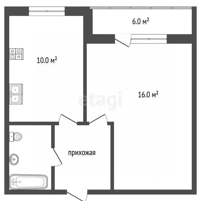 1-к кв. Московская область, Мытищи ул. Веры Волошиной, 22к3 (35.7 м) - Фото 2