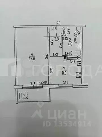 1-к кв. Алтайский край, Барнаул ул. Солнечная Поляна, 105 (37.0 м) - Фото 2