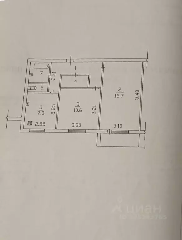 2-к кв. Новгородская область, Новгородский район, Бронницкое с/пос, с. ... - Фото 2
