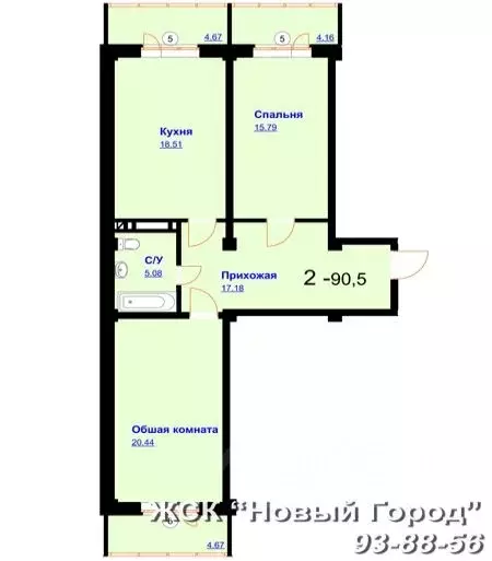 2-к кв. Дагестан, Махачкала ул. Шелковая, 12 (85.0 м) - Фото 0