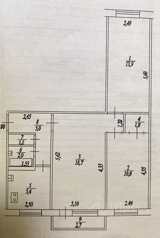 3-к кв. Башкортостан, Уфа Борисоглебская ул., 4 (58.8 м) - Фото 1