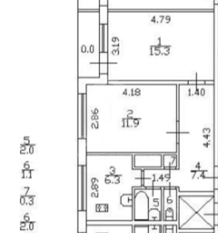 2-к кв. Санкт-Петербург ул. Есенина, 8К1 (44.3 м) - Фото 2