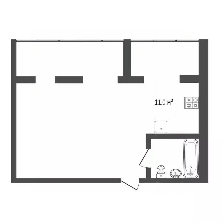 Студия Крым, Бахчисарай ул. Грузинова, 61 (40.3 м) - Фото 2