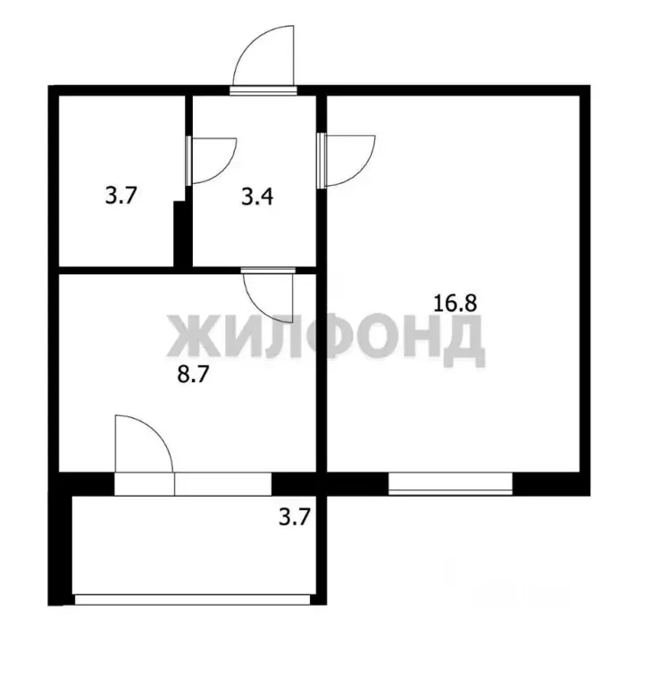 1-к кв. Новосибирская область, Новосибирск ул. Ключ-Камышенское плато, ... - Фото 1