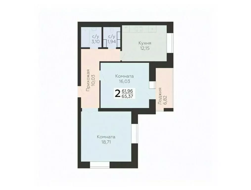 2-к кв. Орловская область, Орел ул. Панчука, 83Б (65.37 м) - Фото 0
