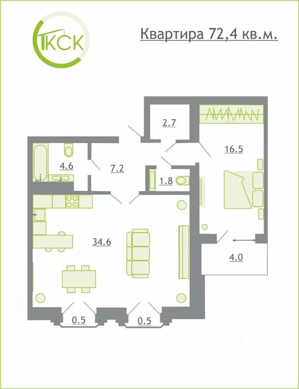 1-к кв. Смоленская область, Смоленский муниципальный округ, д. ... - Фото 1