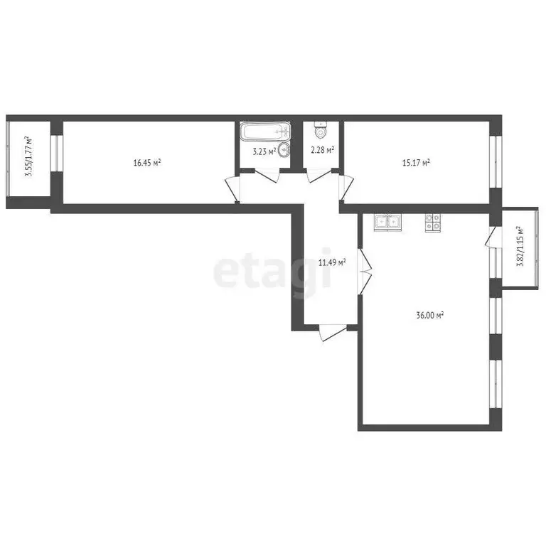 2-комнатная квартира: Вологда, Воркутинская улица, 28 (84.5 м) - Фото 1