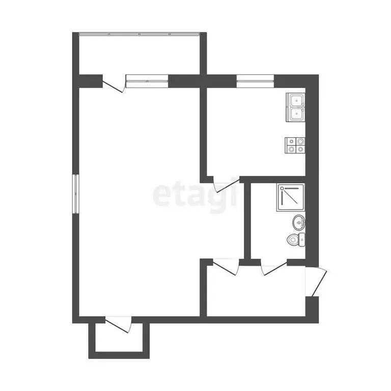1-комнатная квартира: Тверь, Петербургское шоссе, 89 (33.1 м) - Фото 1