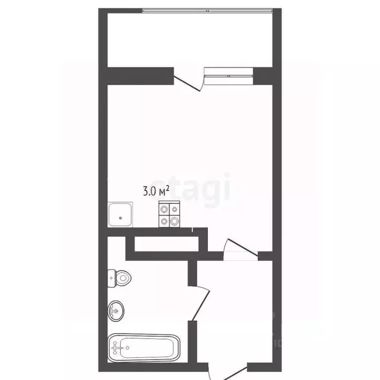 Студия Тюменская область, Тюменский муниципальный округ, д. Дударева ... - Фото 2