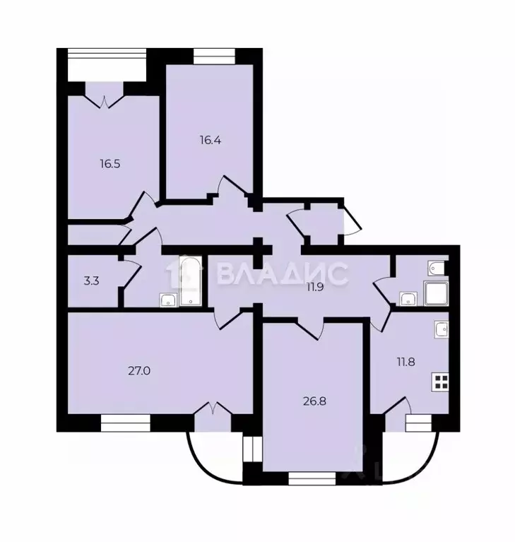 4-к кв. Коми, Сыктывкар ул. Куратова, 3 (132.8 м) - Фото 2