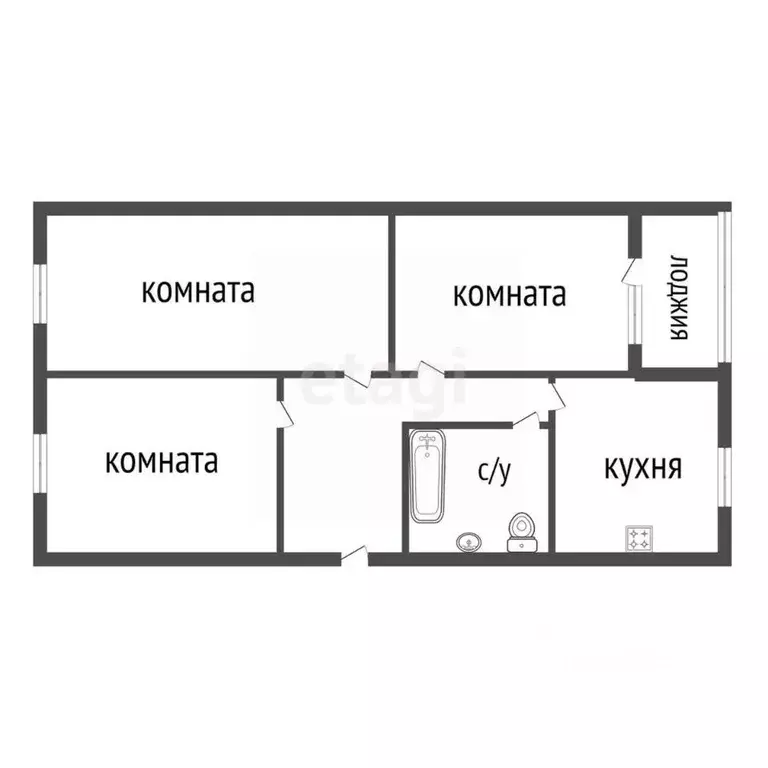 3-к кв. Курганская область, Курган ул. Куйбышева, 125 (62.4 м) - Фото 2
