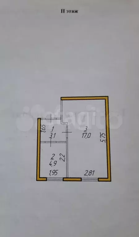 1-к. квартира, 25 м, 2/2 эт. - Фото 0